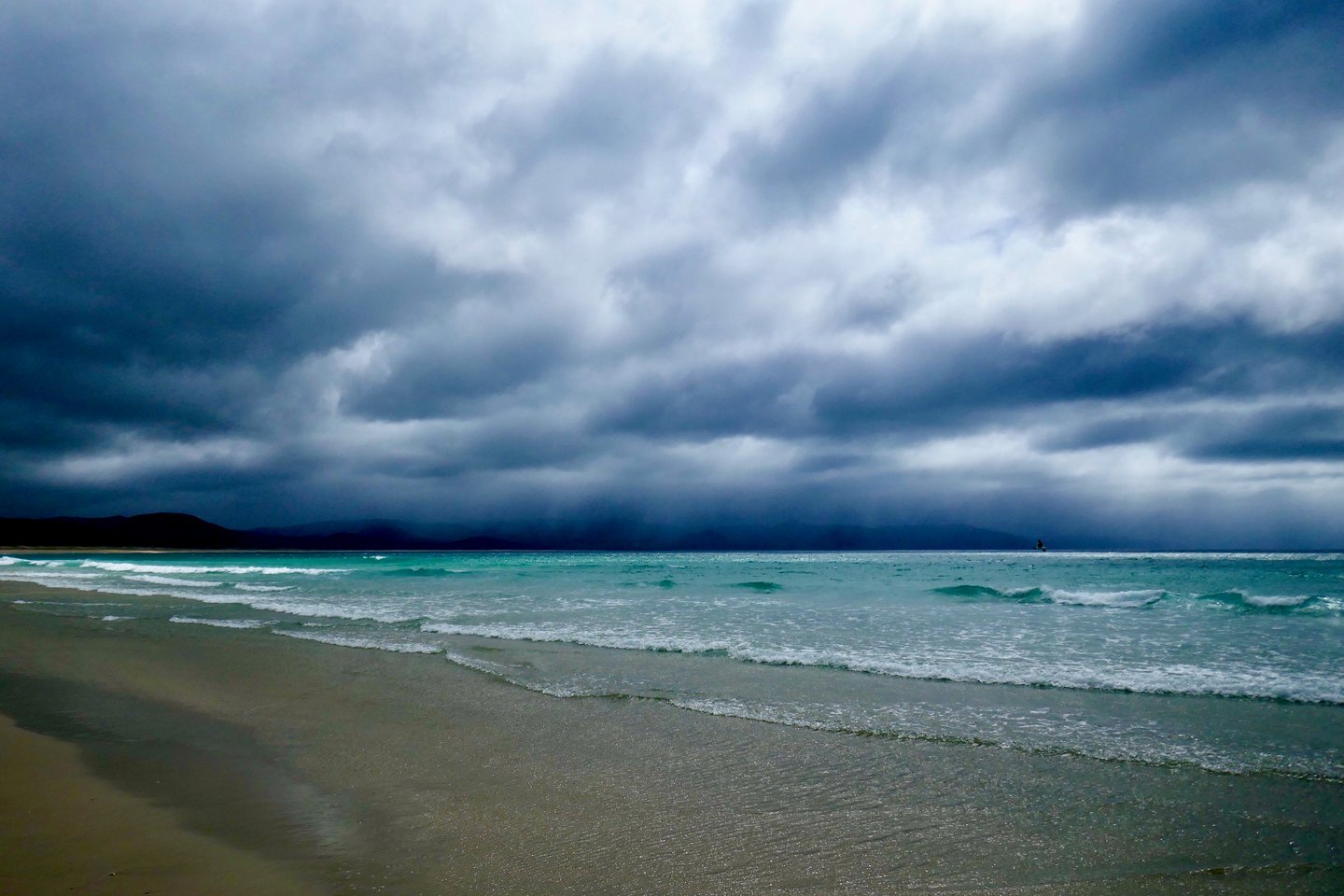 Cloudy skies at Kapowairua or Spirits Bay