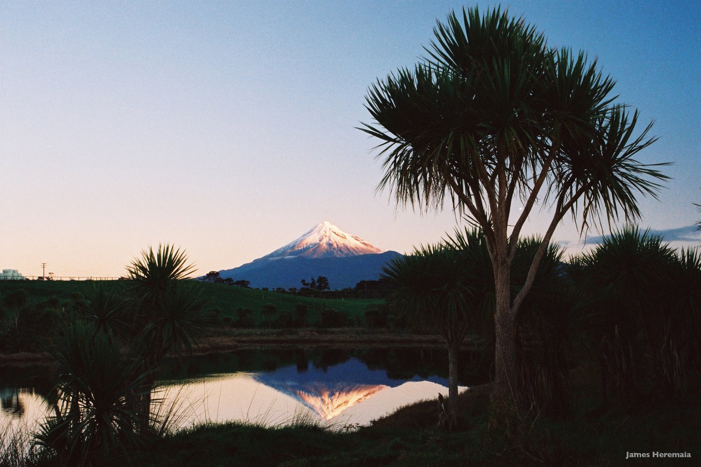 Mount Taranaki reflected in the Whanganui River