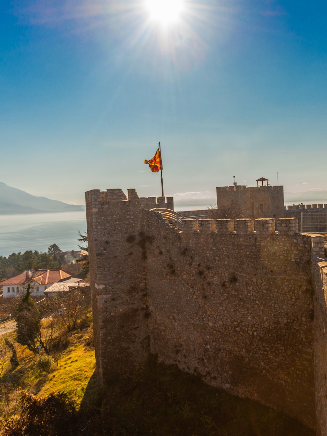 The Old Fortress of King Samuel in Lake Ohrid, North Macedonia