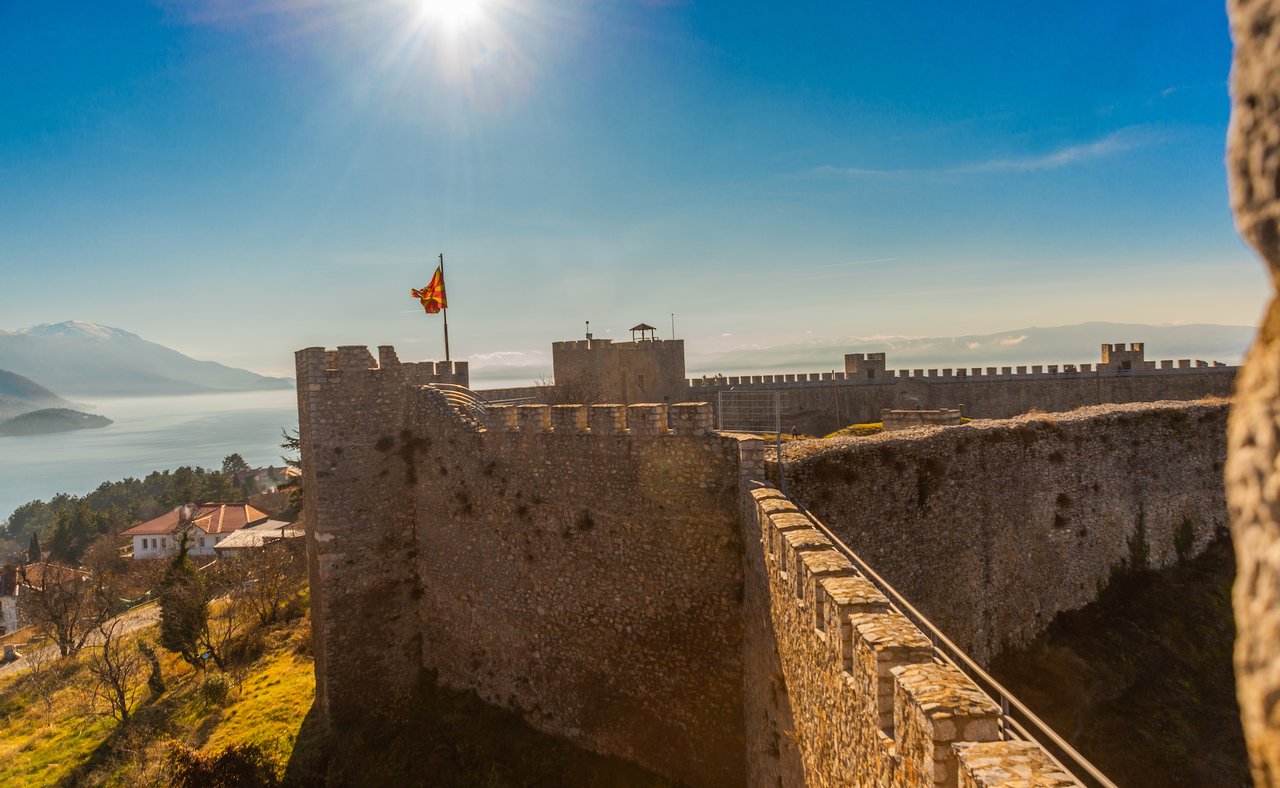 The Old Fortress of King Samuel in Lake Ohrid, North Macedonia