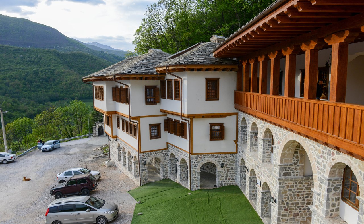 Guest Mansion, a hotel near Bigorski Monastery in North Macedonia.