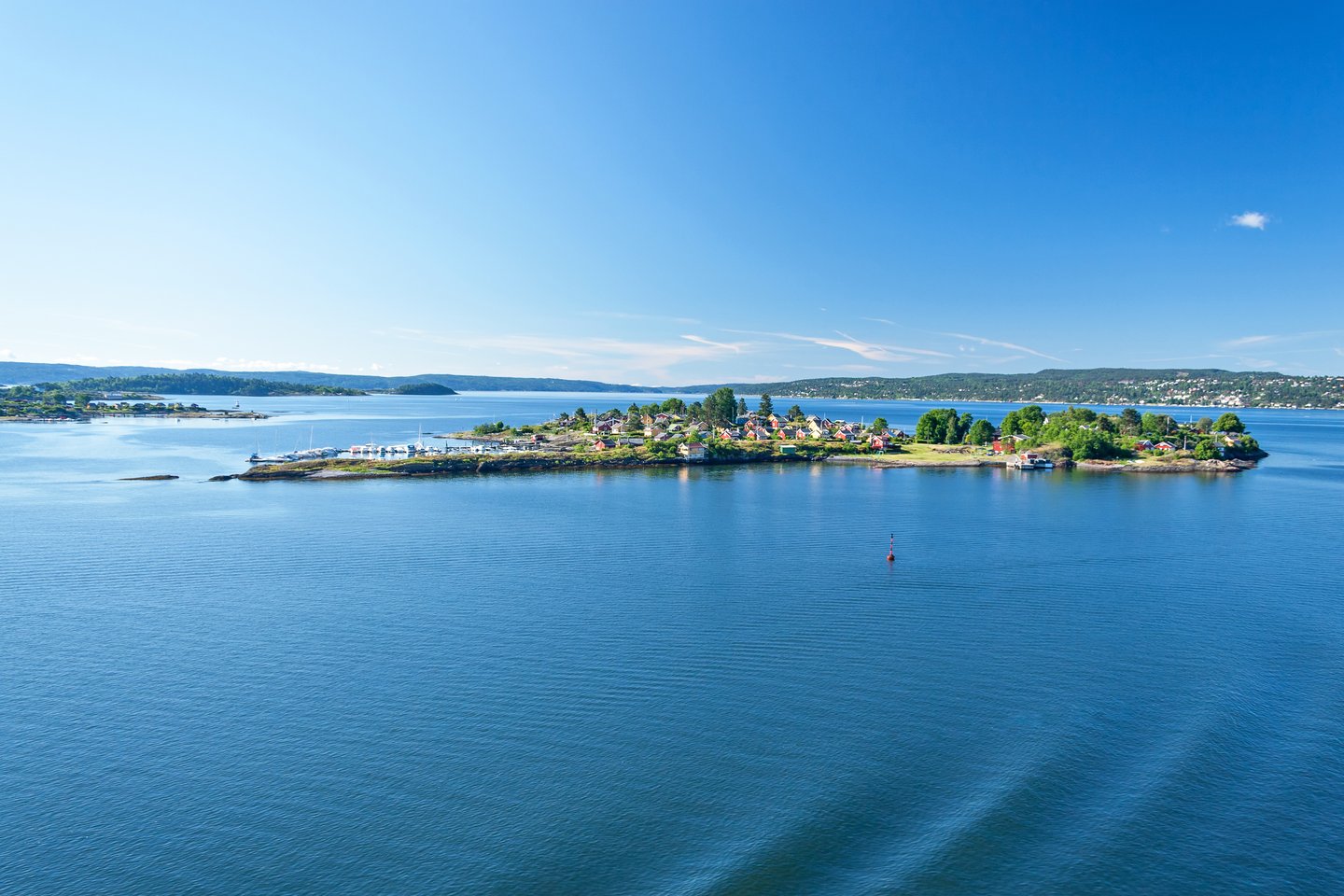 Islands in the Oslo Fjord on a sunny day