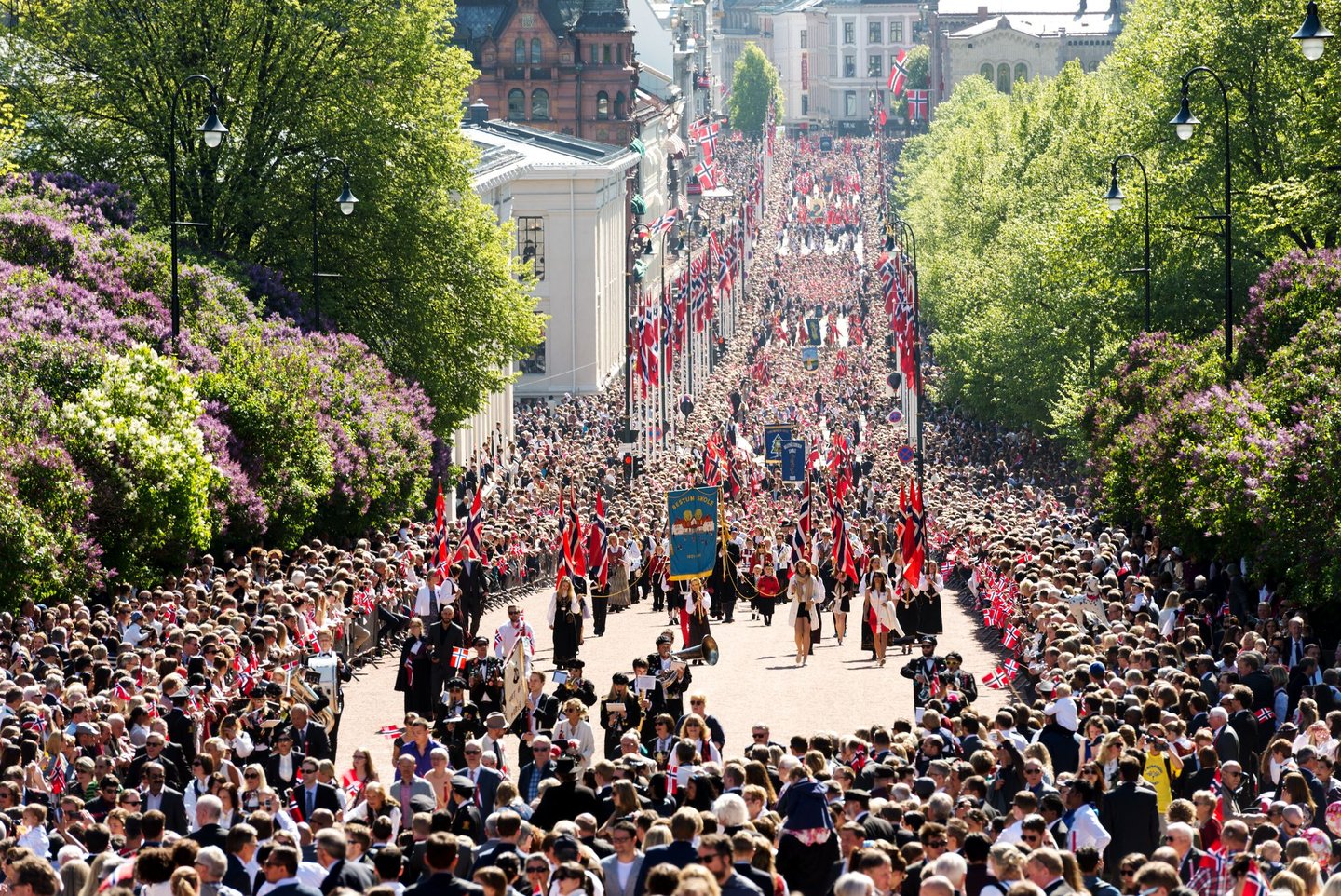 A parade in Oslo on 17 May, Norway's national day.
