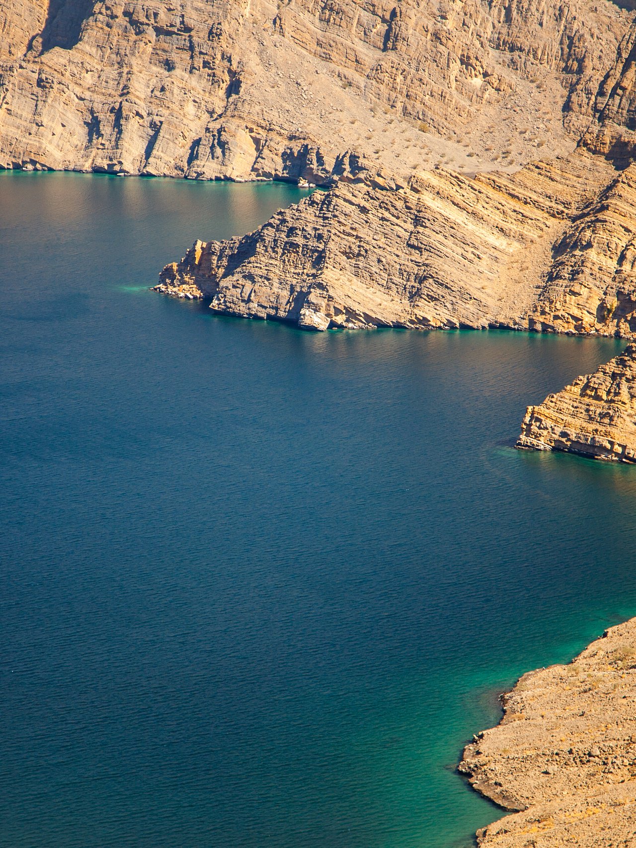 Khor Najd, a fjord in Musandam Peninsula, Oman
