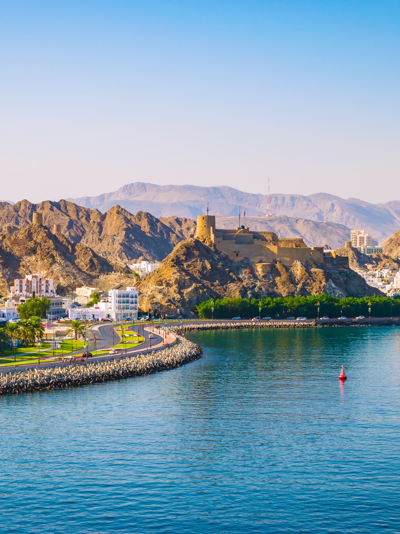 The beautiful waterfront of Muscat in Oman
