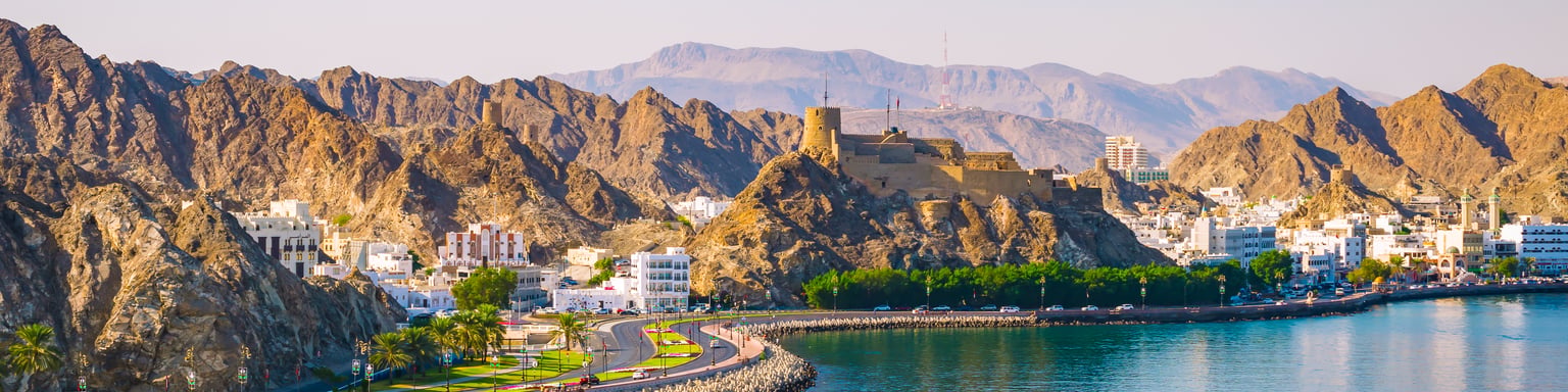 The beautiful waterfront of Muscat in Oman