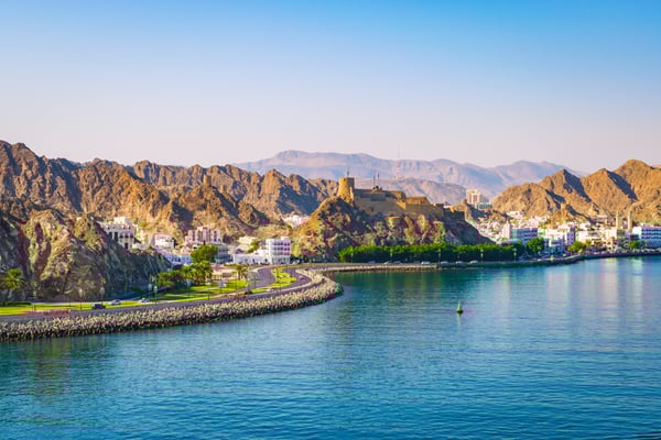 The beautiful waterfront of Muscat in Oman