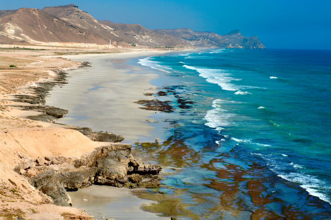 A beautiful, rugged beach near Al Mughsayl, Salalah, Oman