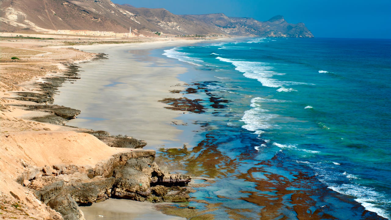 A beautiful, rugged beach near Al Mughsayl, Salalah, Oman