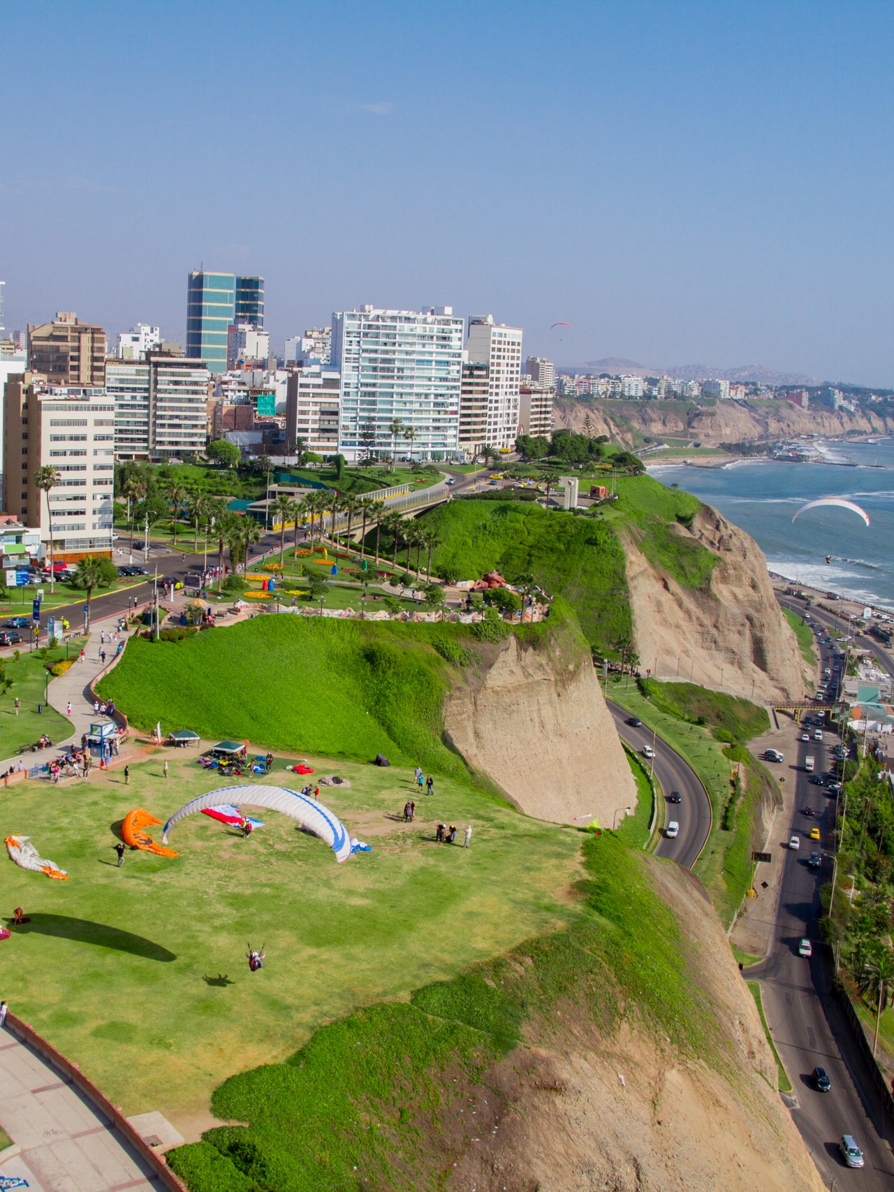 An aerial view of Lima, Peru
