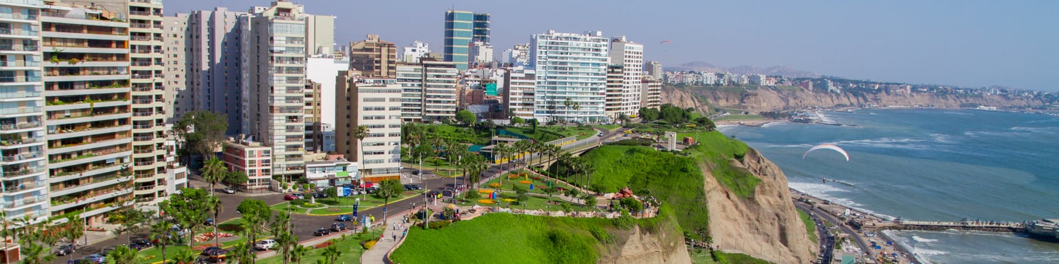 An aerial view of Lima, Peru