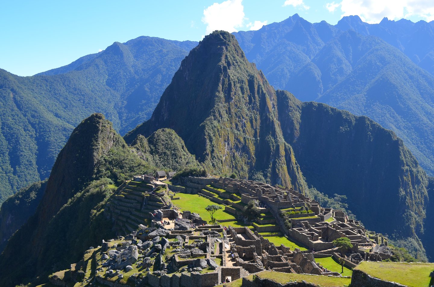 Looking down on the ruins of Machu Picchu