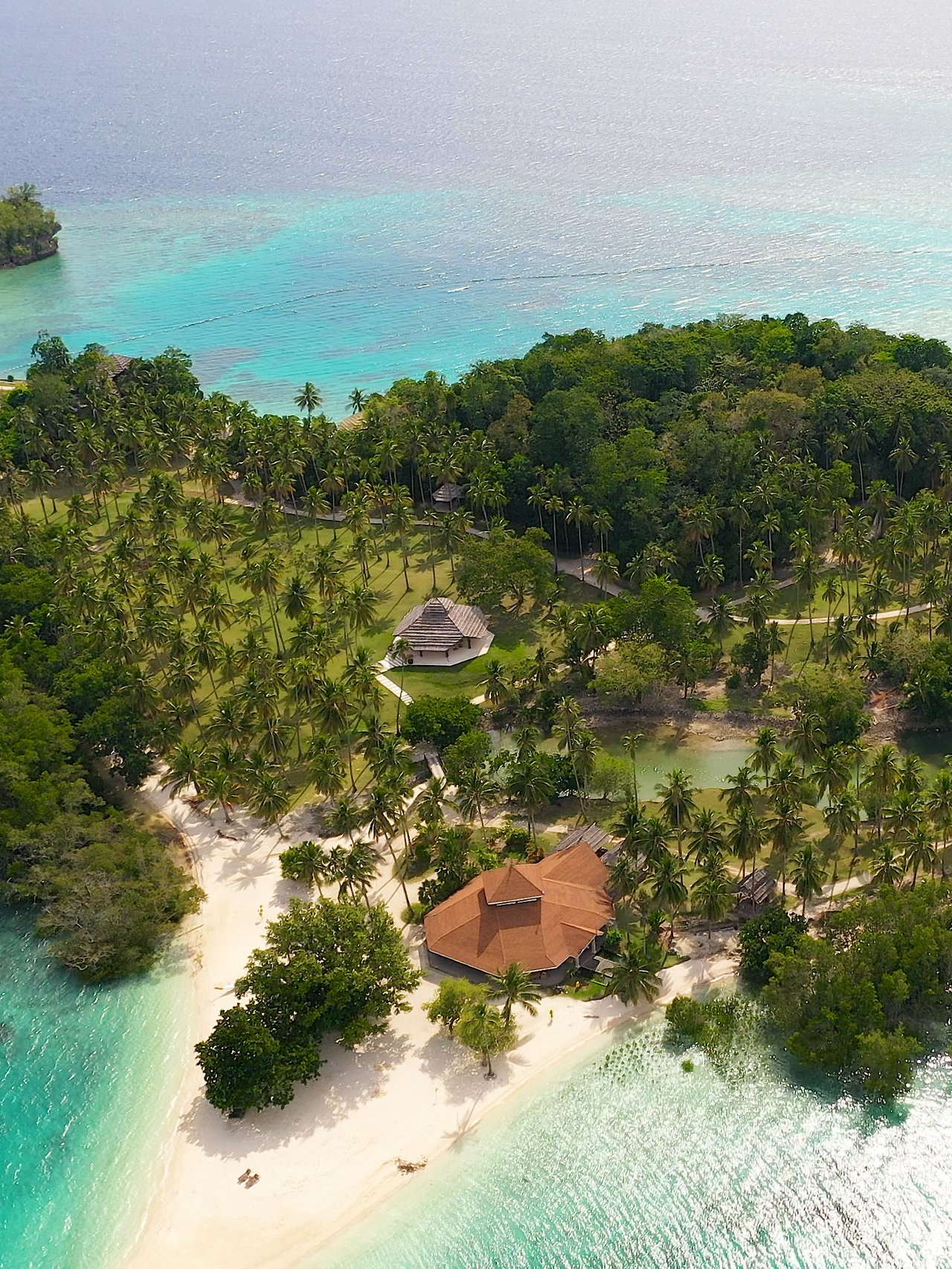 An aerial view of a resort on Samal Island