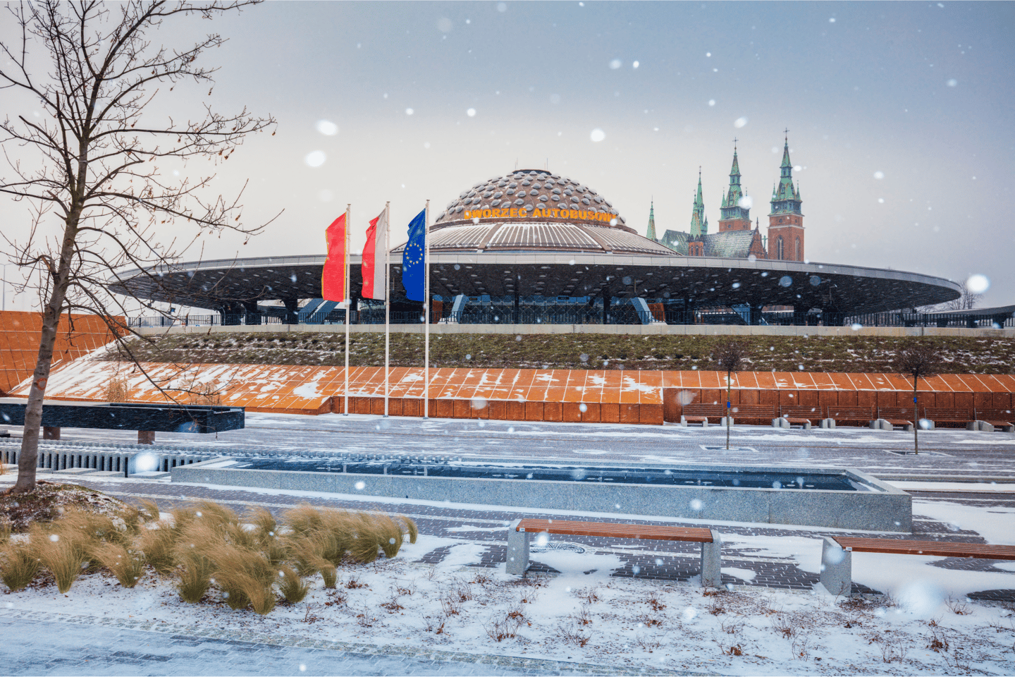 Kielce Bus Station is designed to look like a UFO
