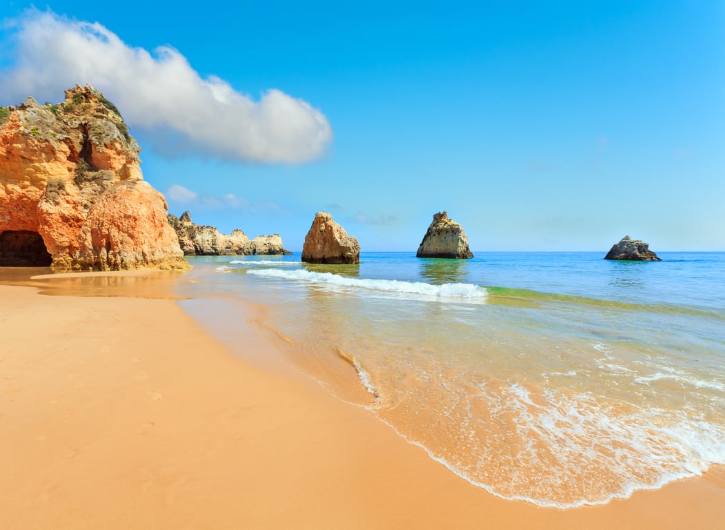 Dos Tres Irmaos beach in Algarve, Portugal.