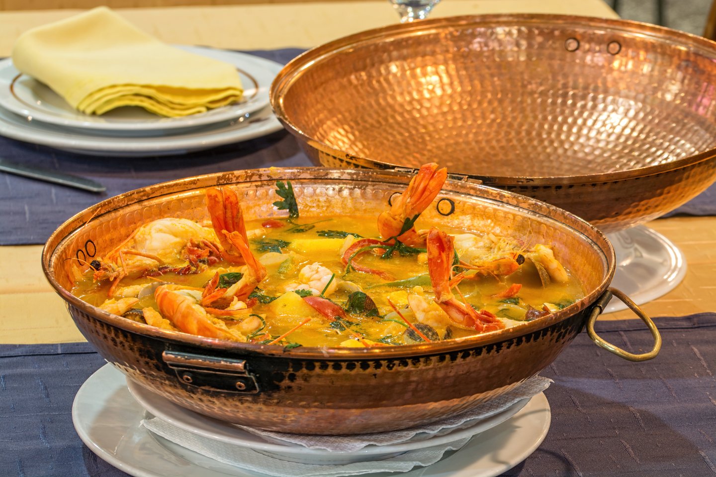 A traditional Moorish dish, Cataplana de marisco is cooked in a special dish.
