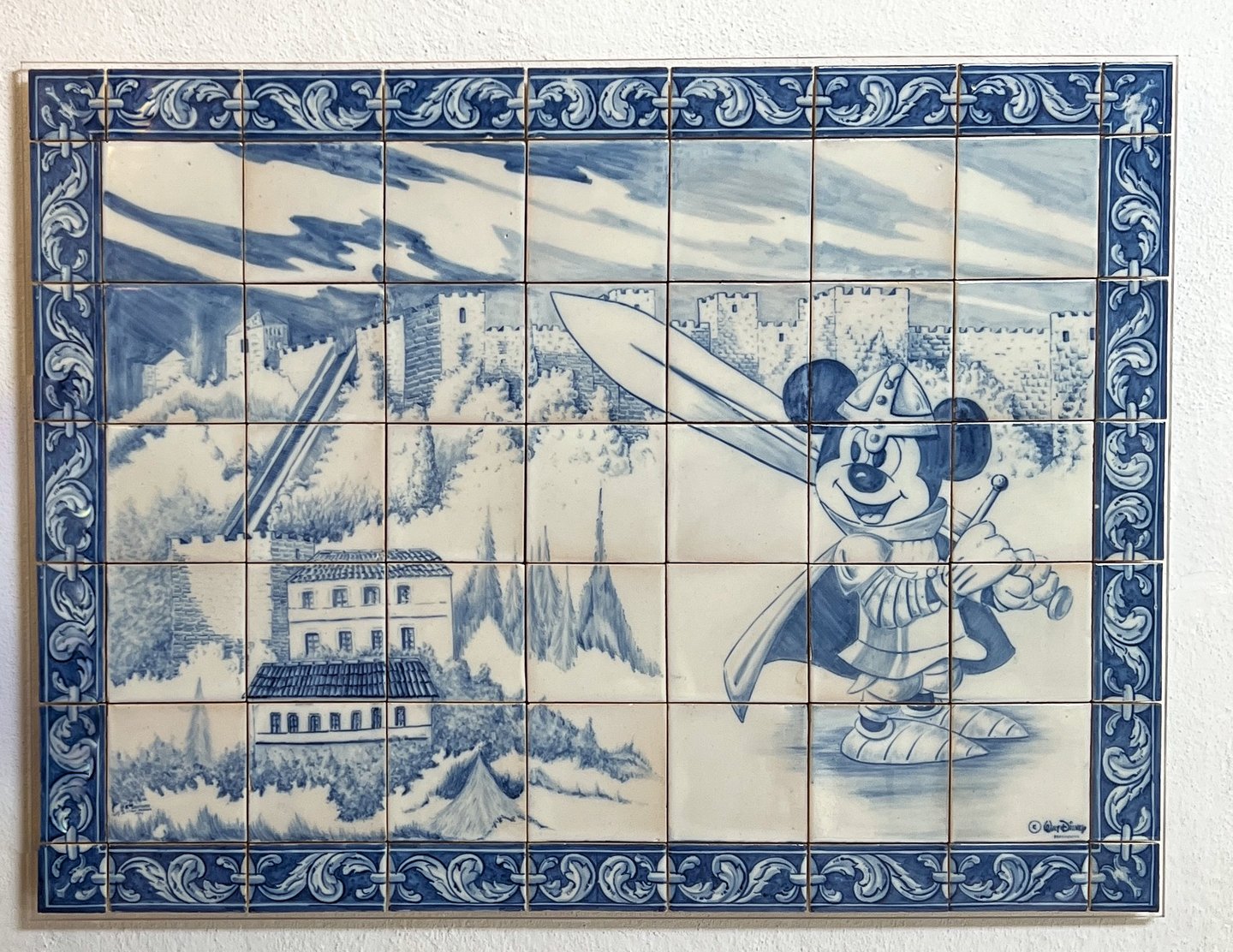 Micky Mouse depicted in tiles in the National Tile Museum, Lisbon.