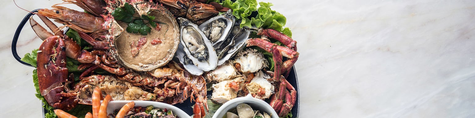 A platter of Portuguese seafood