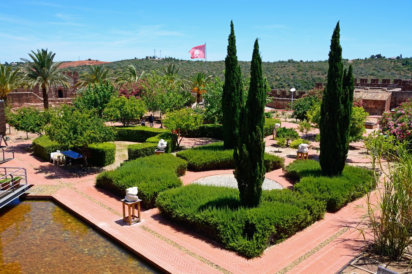 The gardens of Silves Castle in Portugal