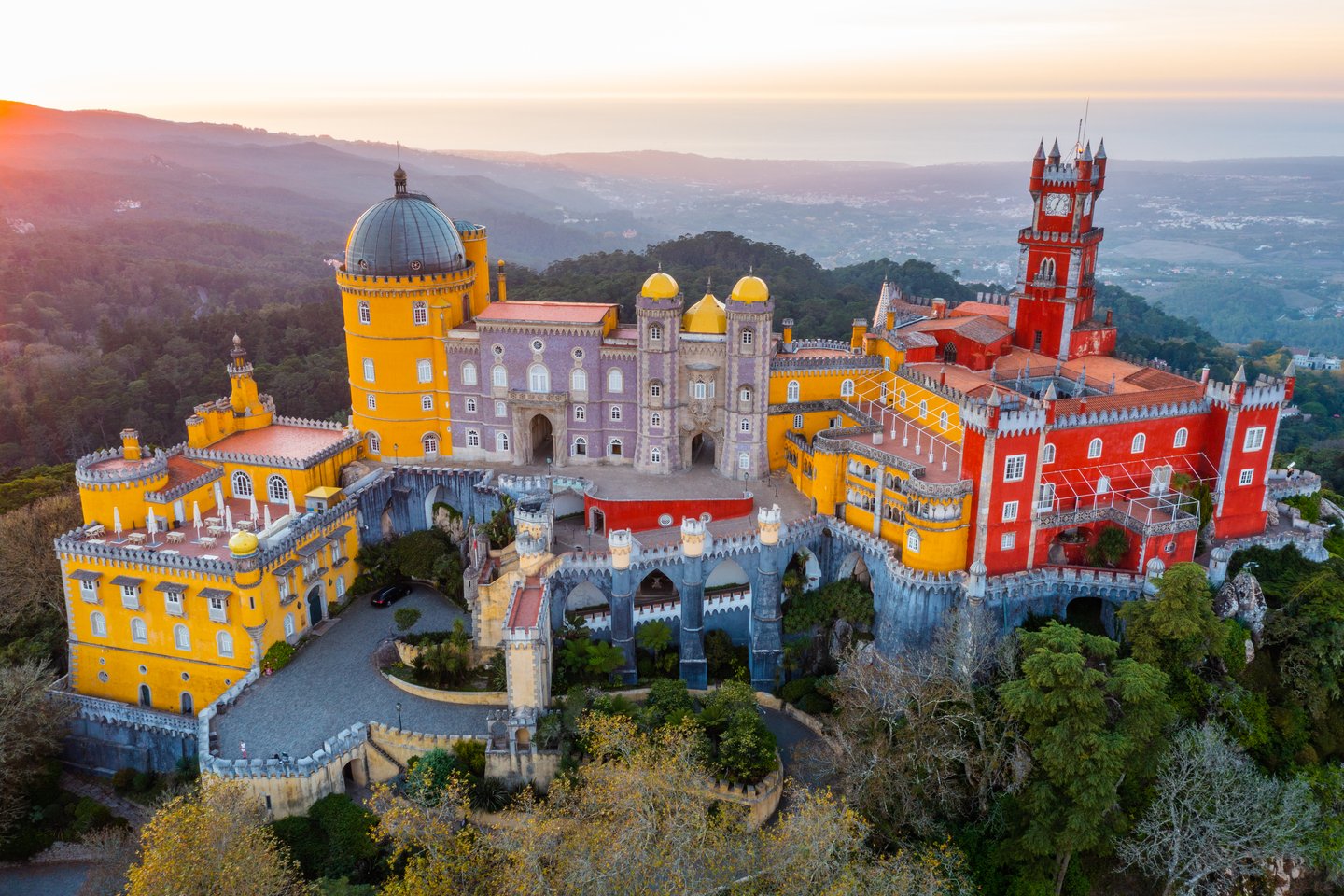 The colourful Pena Palace in Sintra, Portugal