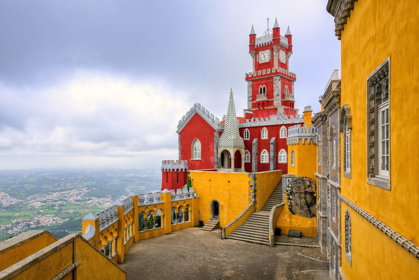 The views from the walls of Pena Palace in Sintra