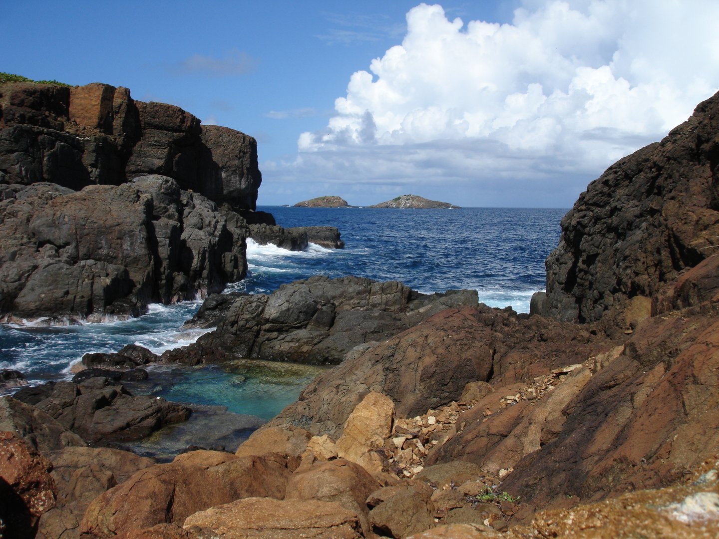Rock pools in Culebrita Island, off the coast of Culebra, Puerto Rico