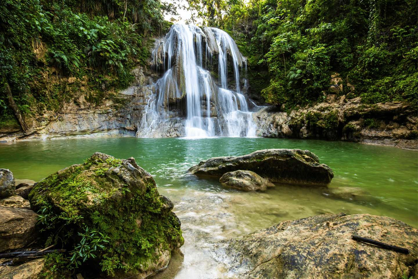 The Gozalandia Falls and swimming hole near San Sebastian in Puerto Rico