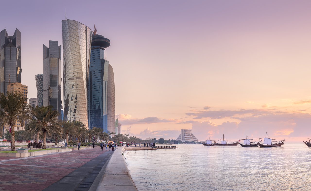 Skyline of West Bay and Doha City Center, Qatar