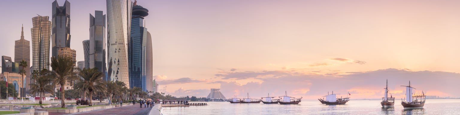 Skyline of West Bay and Doha City Center, Qatar