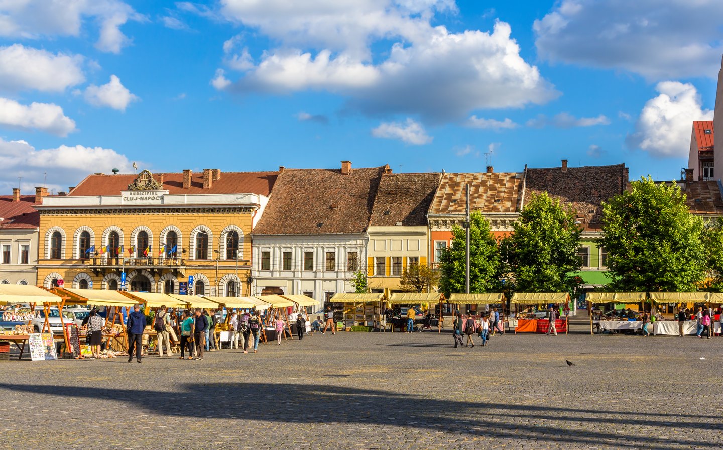 Piaţă Unirii in Cluj-Napoca, Romania