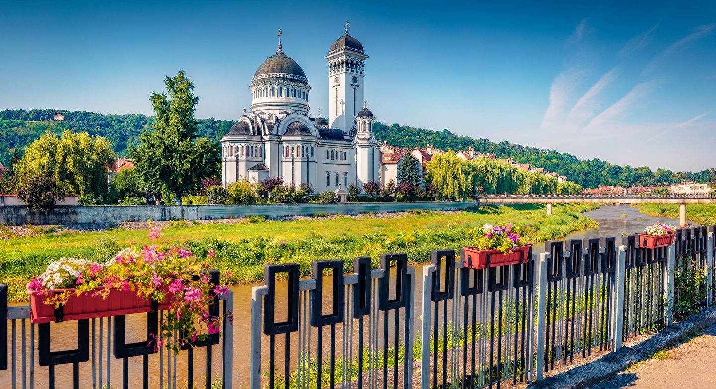 The Holy Trinity Church in Sighisoara on a sunny day