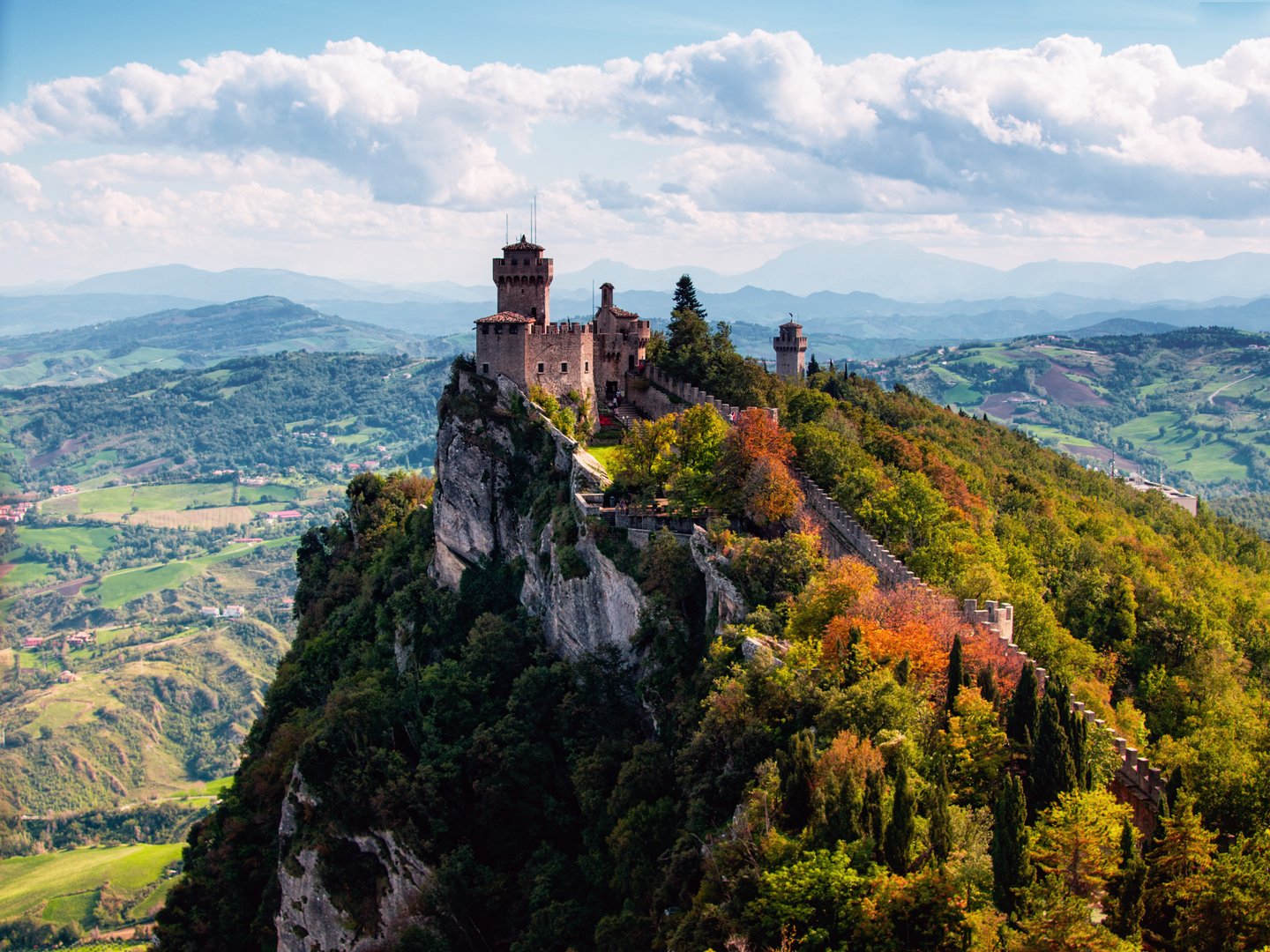 Monte Titano in Autumn, overlooking San Marino town