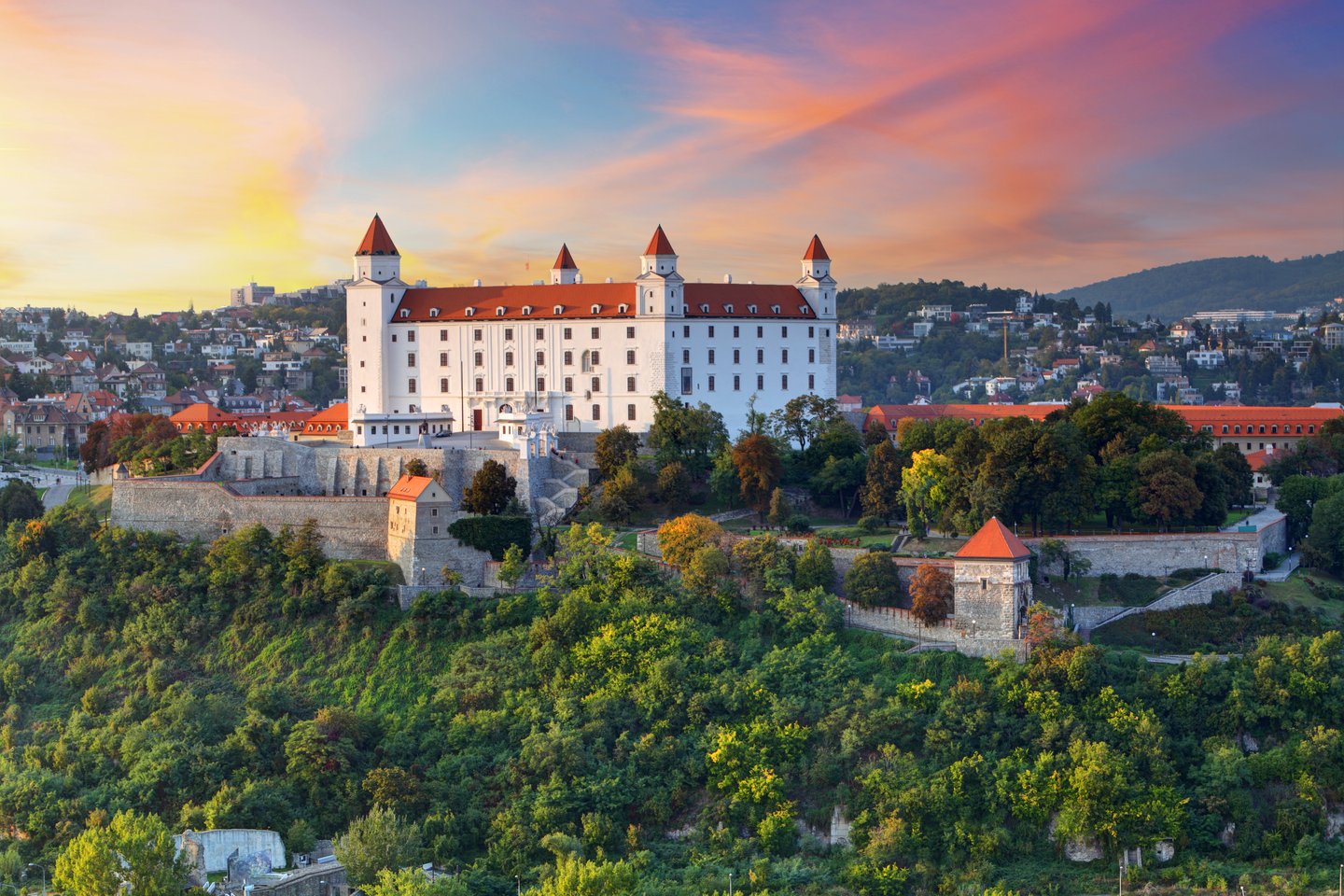 Bratislava Castle at sunset