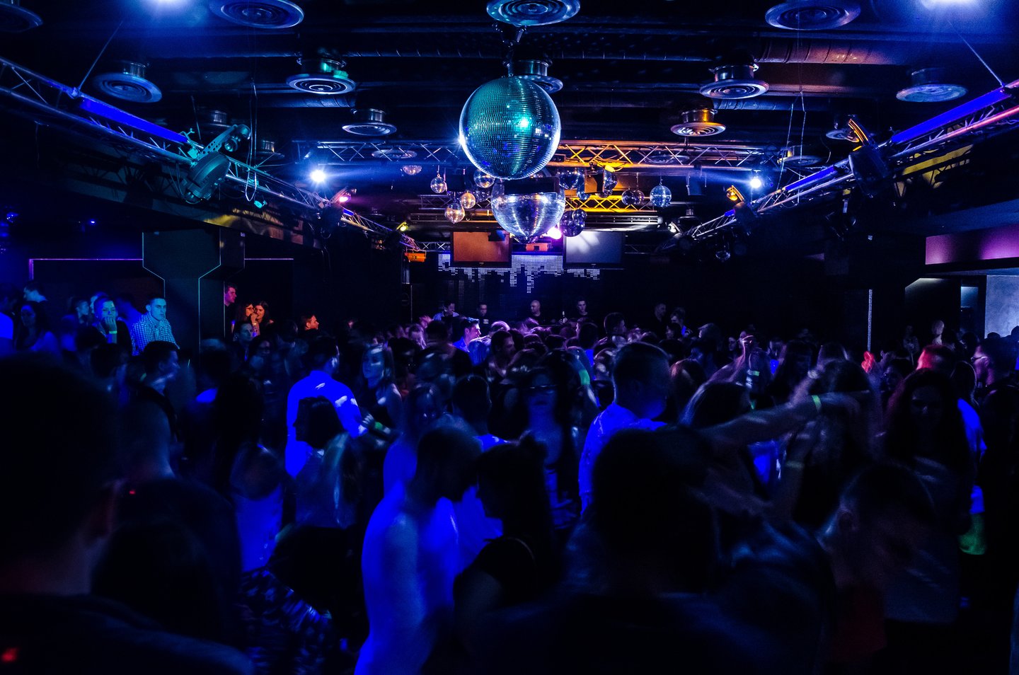 People dancing at a nightclub in Bratislava