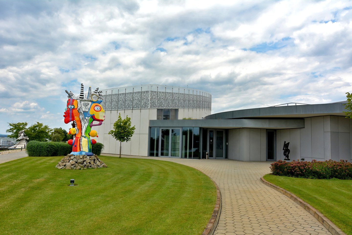 Danubiana Danubiana Meulensteen Art Museum by the Danube River in Bratislava, Slovakia.