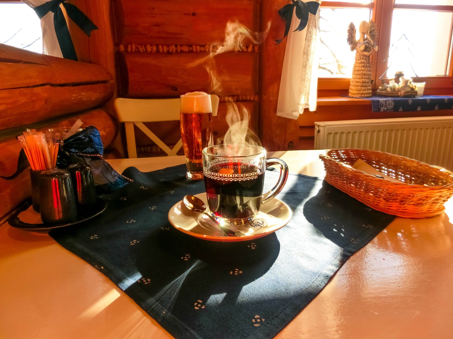 The inside of a traditional koliba in Smokovec village, High Tatras, Slovakia.