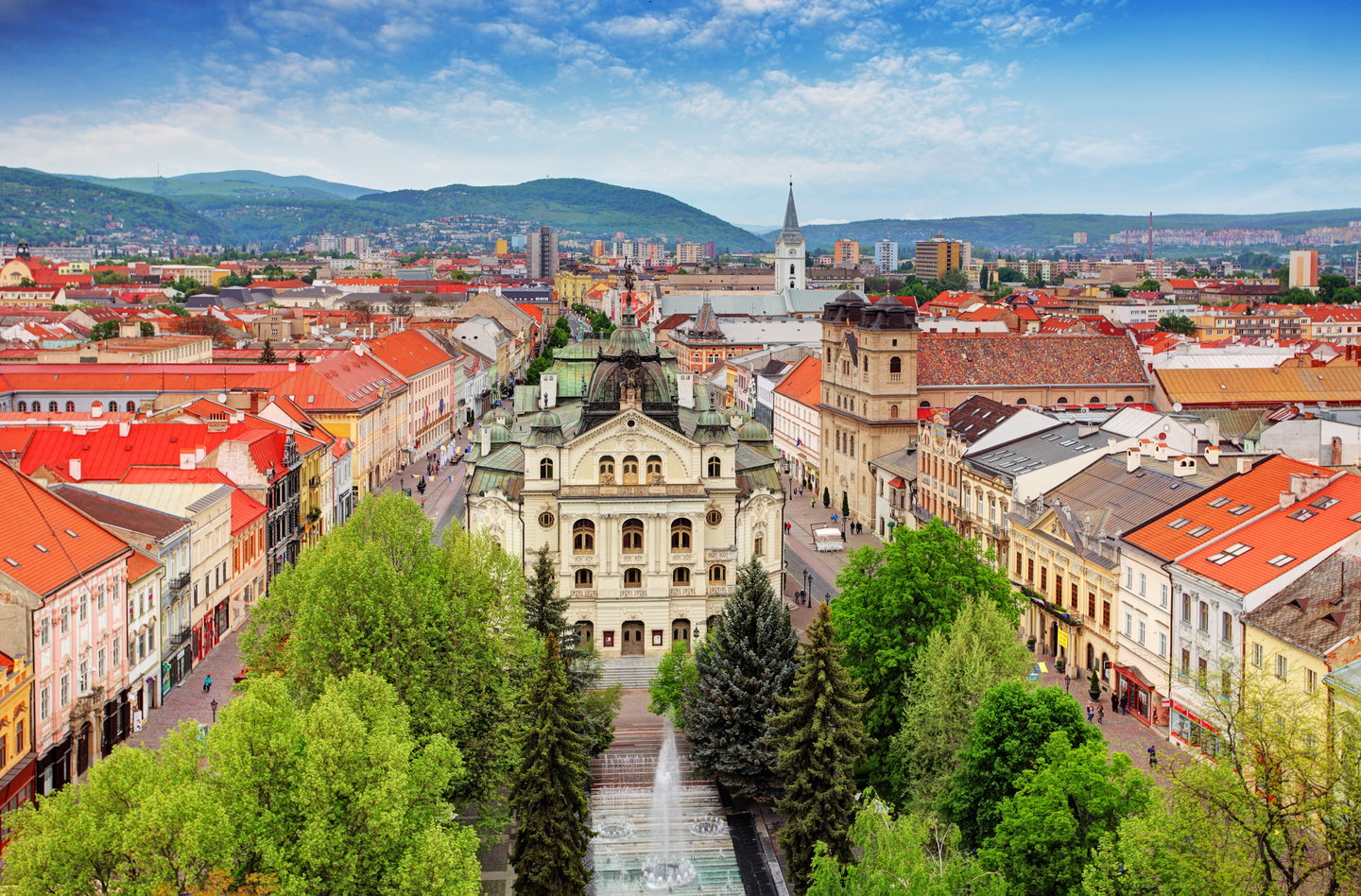 Overlooking the city of Košice in Slovakia