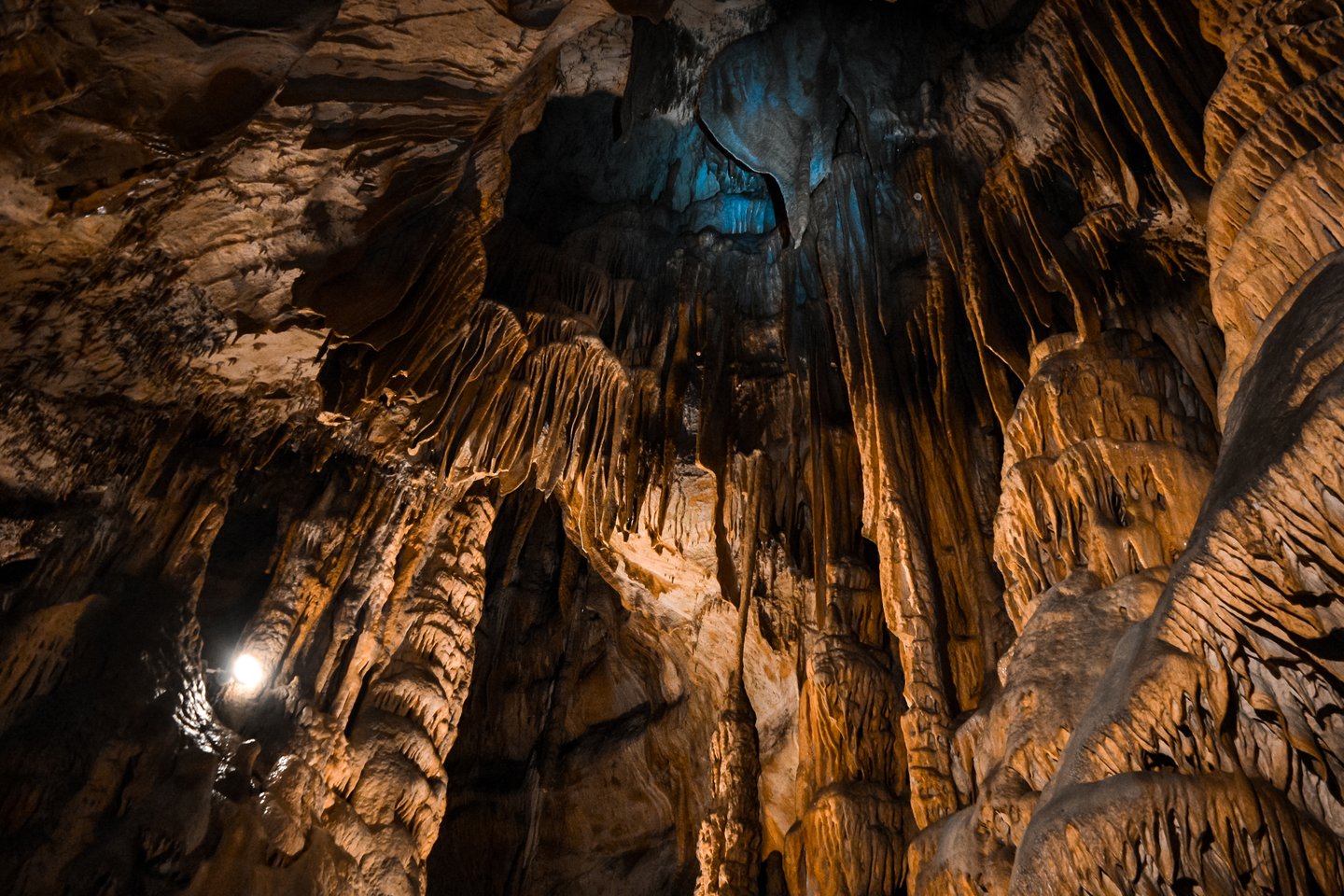 The magnificent interior of Jasovska Cave in Slovak Karst, Slovakia