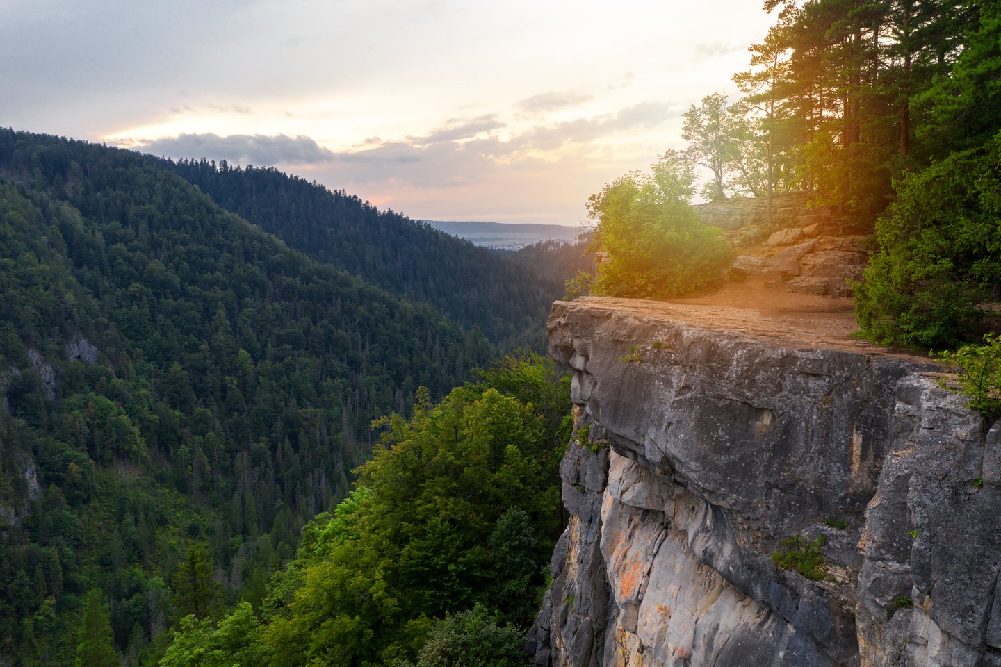 The famous Tomasovsky Vyhlad viewpoint in Slovak Paradise.
