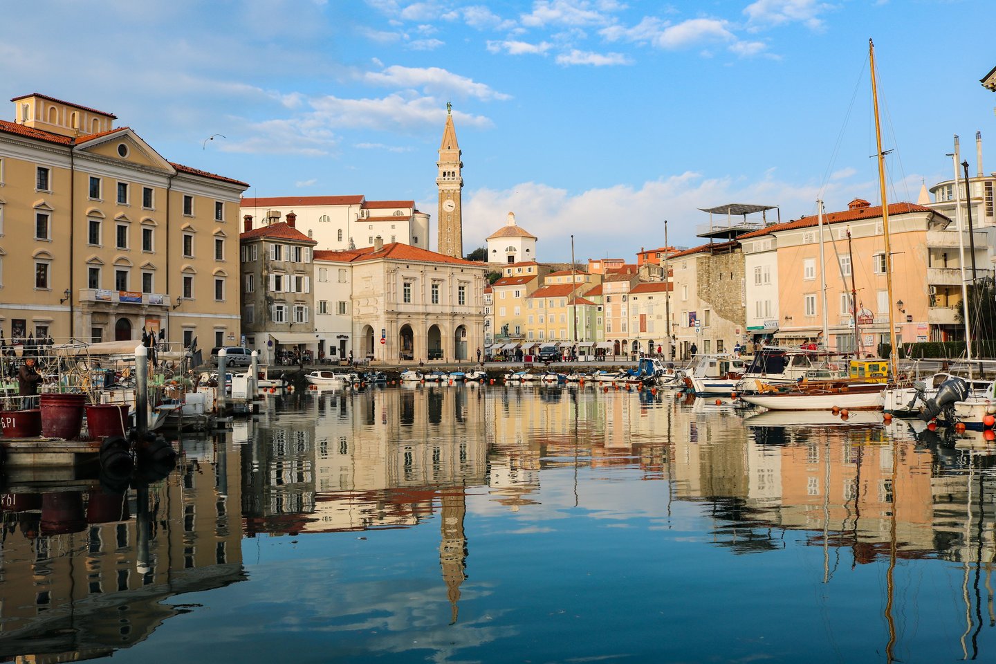 The old harbour in Piran, Slovenia