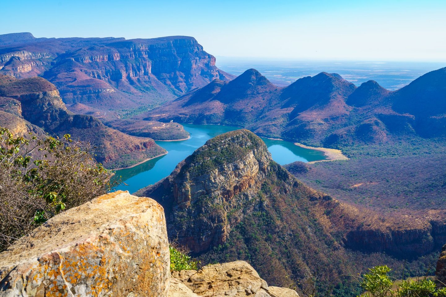 View of the Blyde River Canyon and the three Rondavels