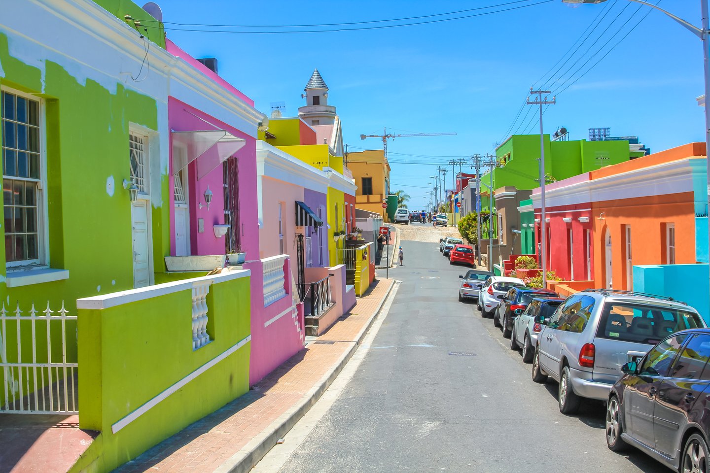 Colourful houses in Bo-Kaap, Cape Town.