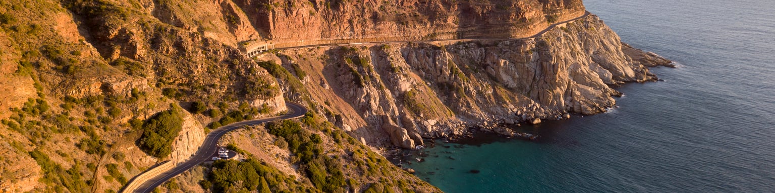 The stunning route around Chapmans Peak in Cape Town