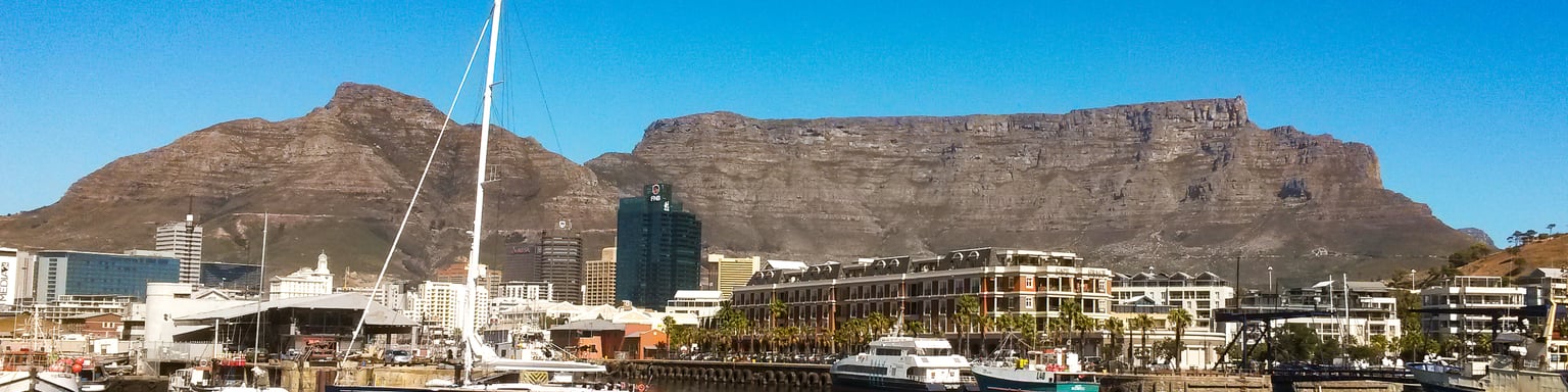 Cape Town waterfront with Table Mountain in the background