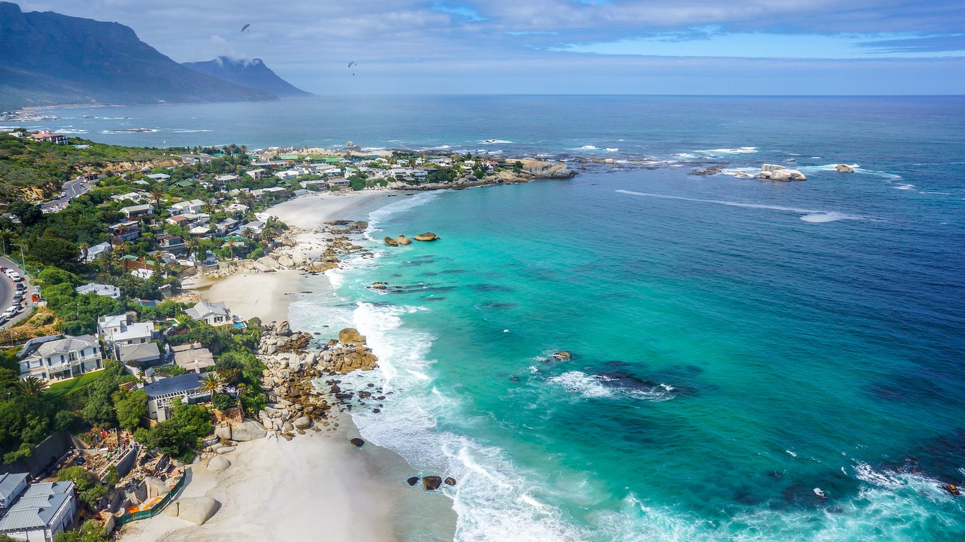 Overlooking beautiful Clifton Beach