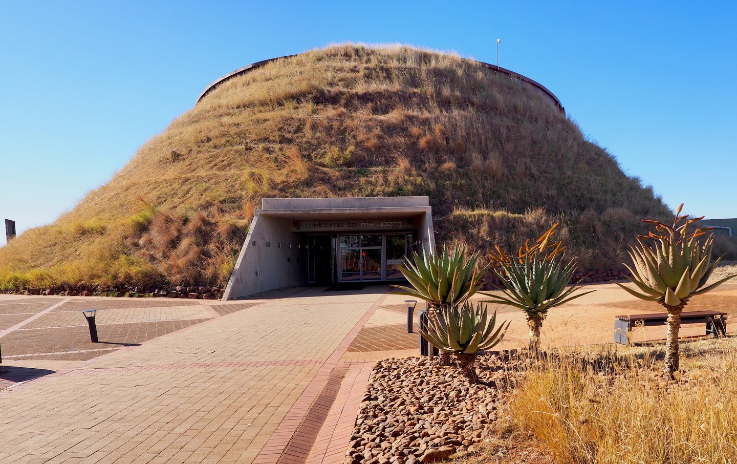 The entrance of Maropeng Visitor Centre at the Cradle of Humankind, South Africa.