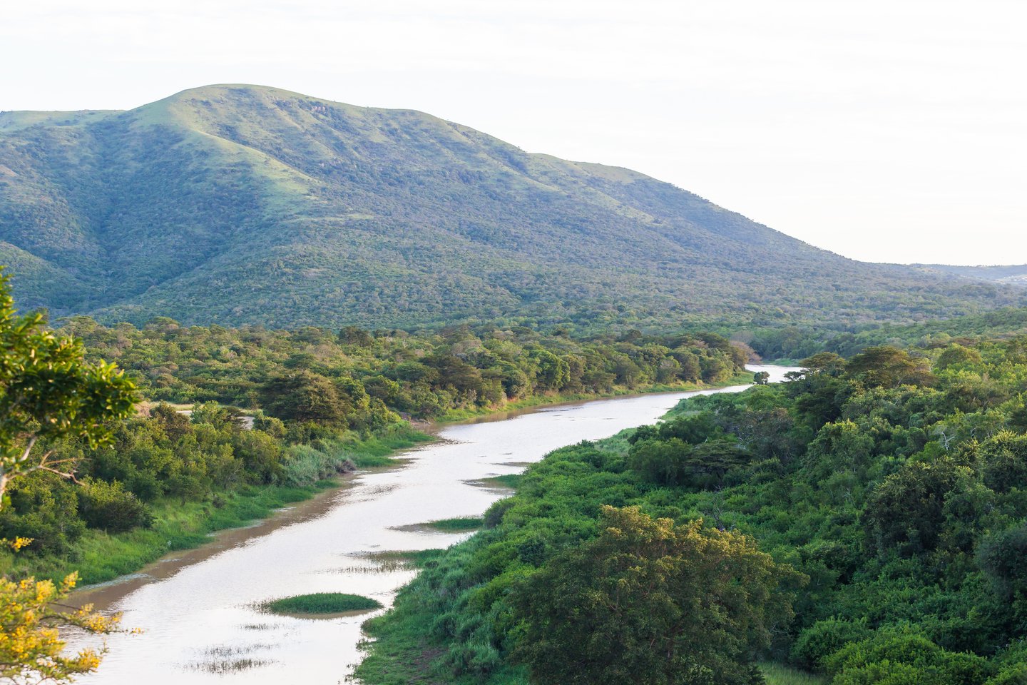 The river running through Hluhluwe Imfolozi Park in South Africa
