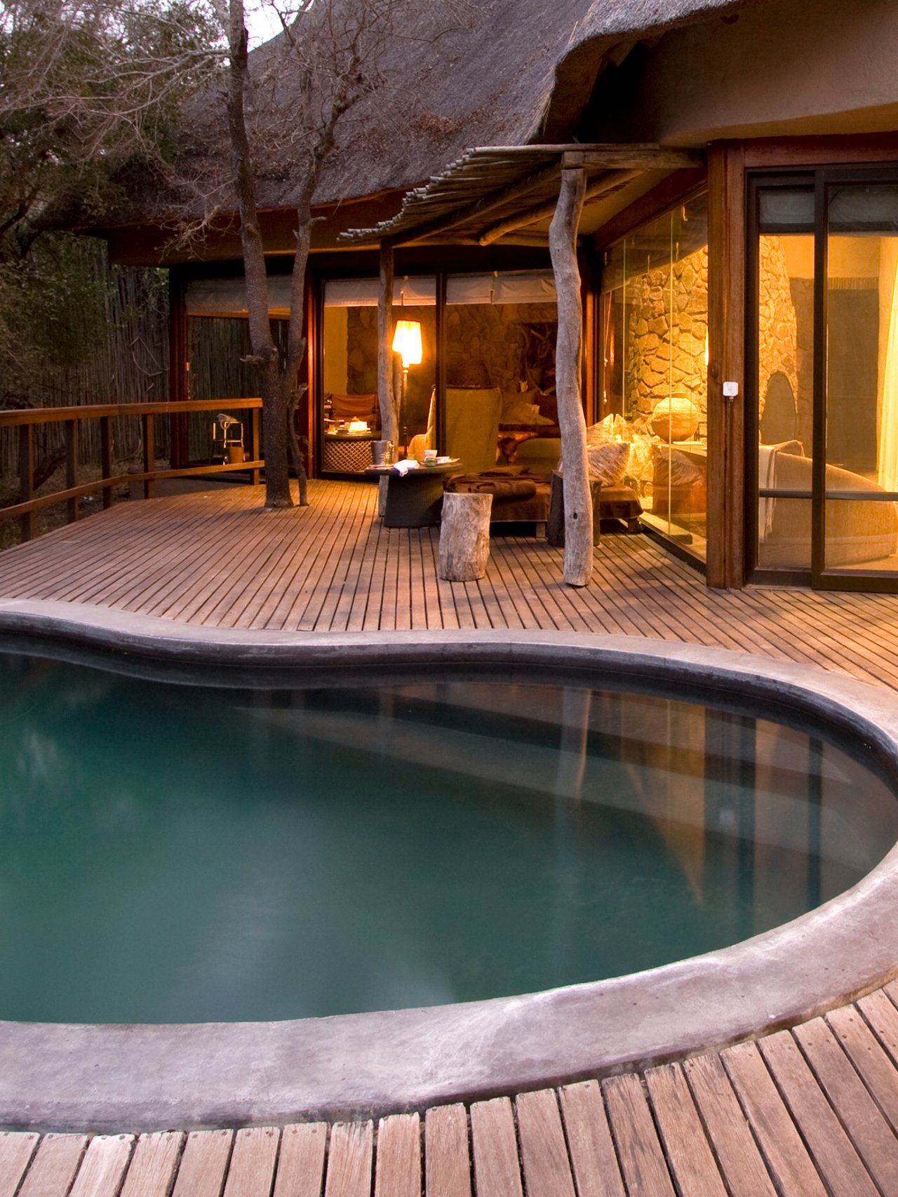 A pool at a safari lodge in South Africa