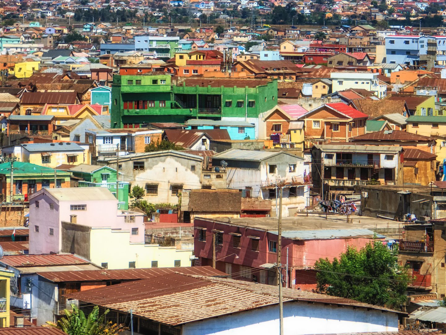 Colourful houses in Soweto in Johannesburg, South Africa