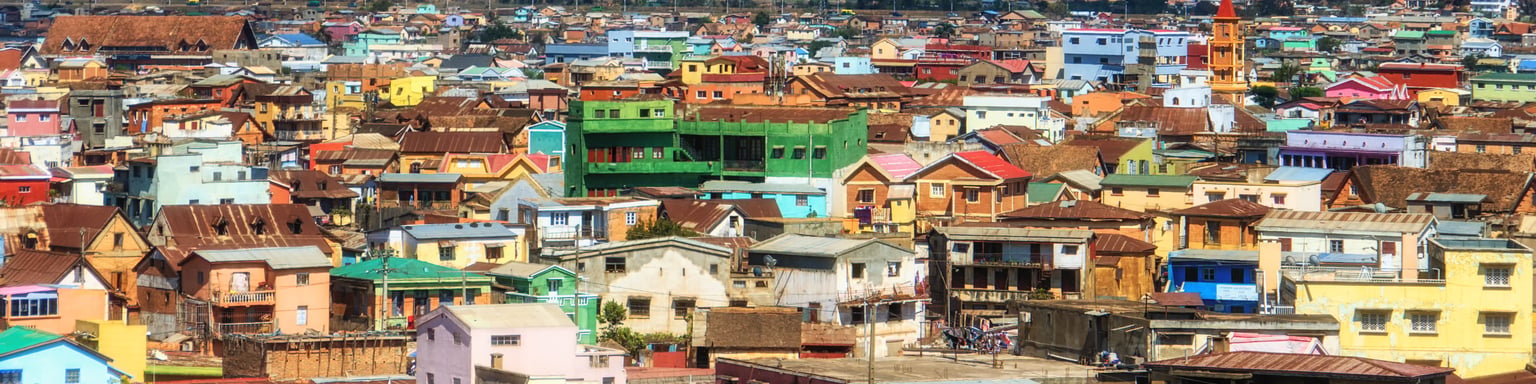 Colourful houses in Soweto in Johannesburg, South Africa